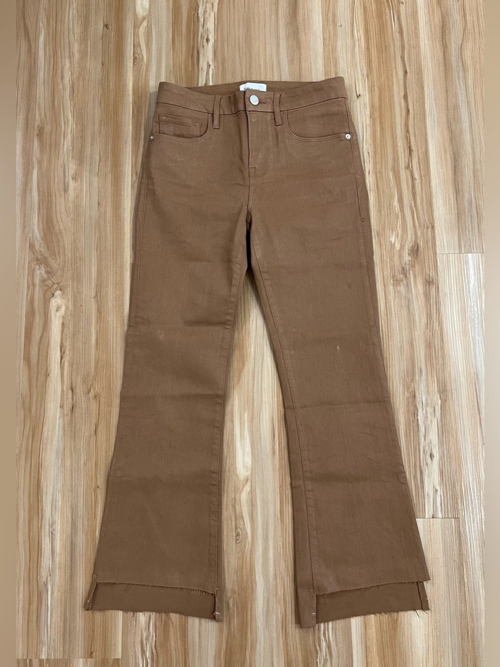 Frame Denim Brown High-Rise Flare Jeans NWOT